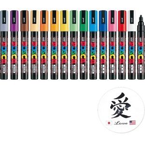 Uni Posca Paint Marker x 15 Kanji Love Set New